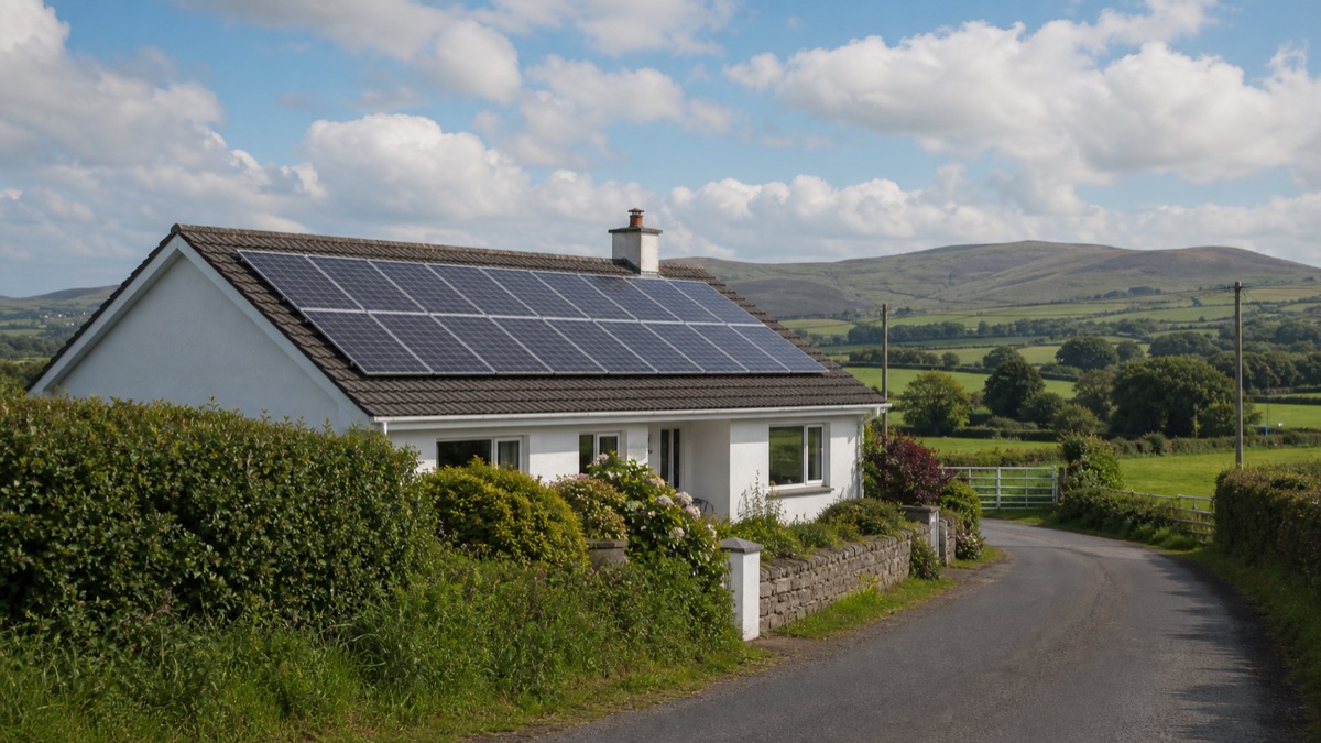 Solar panels on an Irish home placeholder image